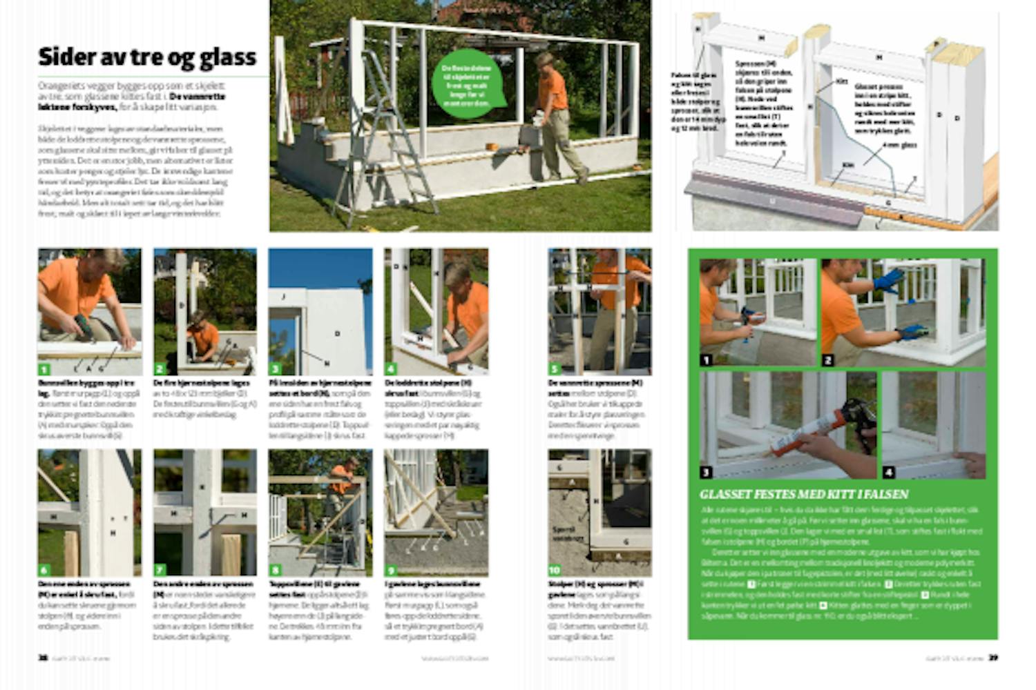 Bygge orangeri drivhus Bygge orangeri vegge i glass